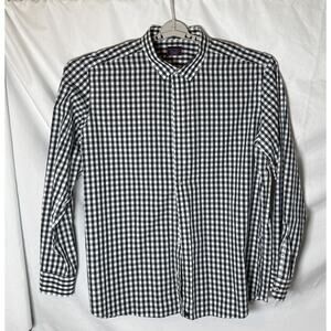 UNTUCKit Men’s XXXL Tall Wrinkle Free Cotton Gingham Button Down Shirt